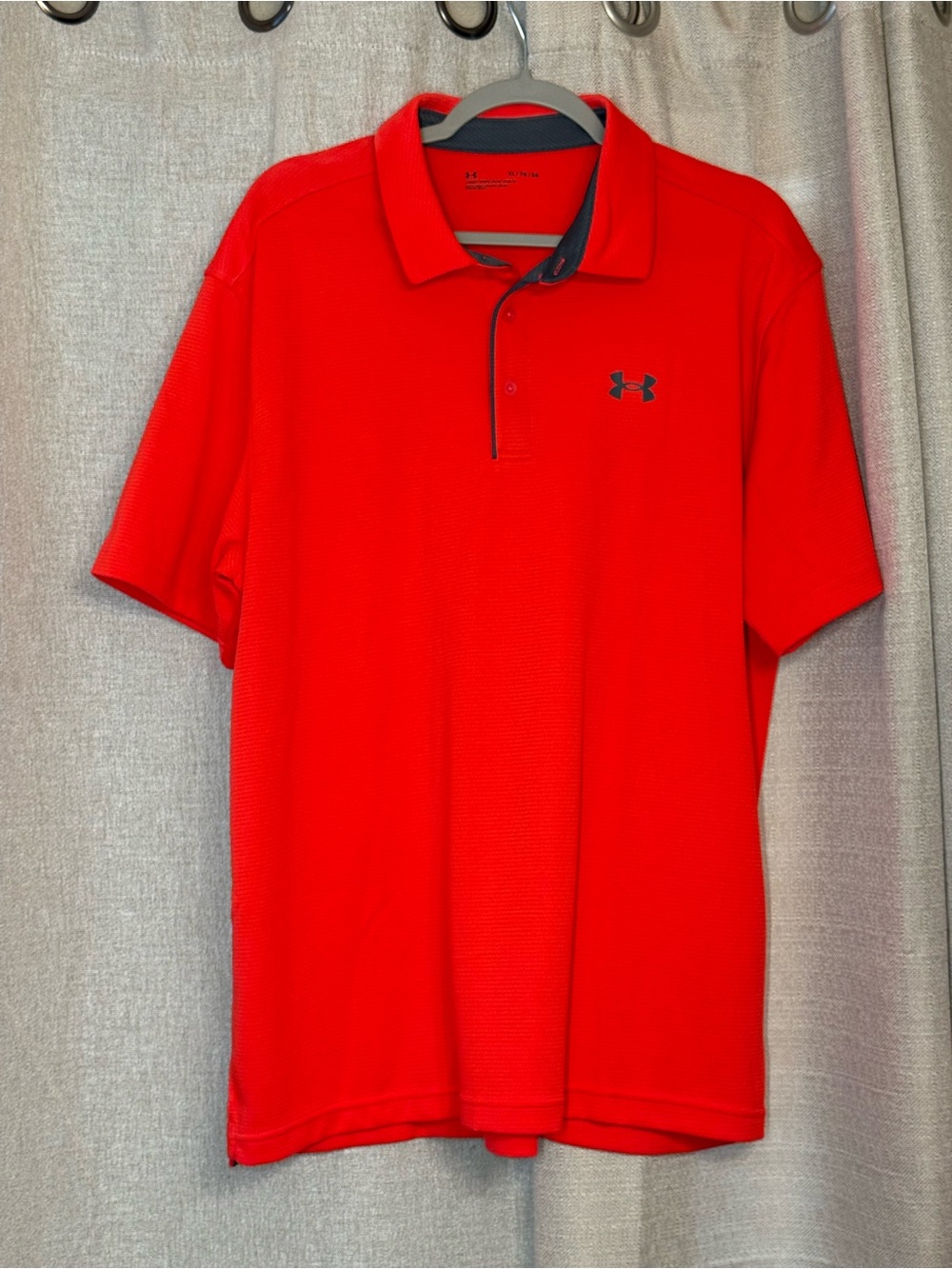 Under Armour Men’s Bright Red Polo with Contrast Logo